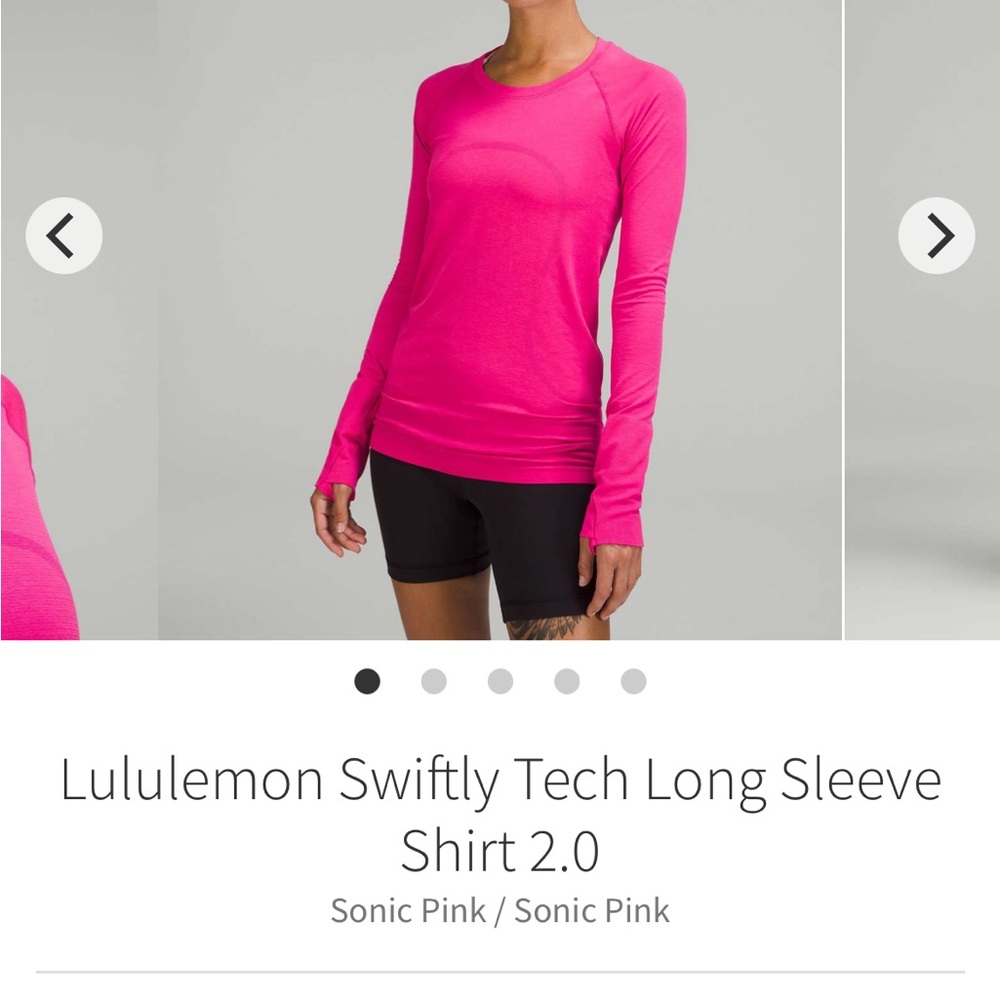 lululemon athletica Pink Long Sleeve Tee